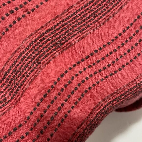 Sundance Shobu Striped Cotton Pants Women’s Small Red Black Drawstring Lined - Picture 9 of 12